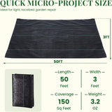 KING BIRD 3FTx50FT Weed Barrier Landscape Fabric, 3.2oz Heavy Duty Woven Ground Cover Geotextile Fabric for Flower Garden Bed, Driveway, Pathway, Gravel & Yard Weed Control Mat