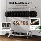 HOKEEPER Clothes Rack with Cover Clothing Racks for Hanging Clothes Heavy Duty Garment Rack, Adjustable Coat Rack with Lockable Wheels, Portable Closet for Bedroom, Living Room Laundry, Balcony