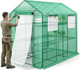 KING BIRD Premium Greenhouse for Outdoors, 84x56x77 in Walk-in Hot House with Thickened Cover, Reinforced Frame, Screen Windows & Mesh Door, 3 Tiers 20 Shelves for Outside Garden Seedlings