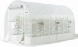 Quictent Premium Greenhouse for Outdoors, 10x7x7 FT Portable Walk-in Heavy Duty Frame Large Garden Plant Hot Outside Hoop House, 6 Ventilated Screen Window and Zipper Screen Door, Green
