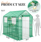 KING BIRD Premium Greenhouse for Outdoors, 84x56x77 in Walk-in Hot House with Thickened Cover, Reinforced Frame, Screen Windows & Mesh Door, 3 Tiers 20 Shelves for Outside Garden Seedlings