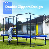 1500LBS Capacity Rectangle Trampoline 10X17FT Zupapa Outdoor Square Gymnastics Trampolines