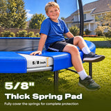 Outdoor Trampoline with Net for Kids 8FT 10FT 12FT 14FT 15FT 16FT 1200LBS Weight Capacity, Kids Trampoline with Non-Slip Ladder and Gloves, Recreational Backyard Large Tramp for Kids & Adults