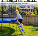 Outdoor Trampoline with Net for Kids 8FT 10FT 12FT 14FT 15FT 16FT 1200LBS Weight Capacity, Kids Trampoline with Non-Slip Ladder and Gloves, Recreational Backyard Large Tramp for Kids & Adults
