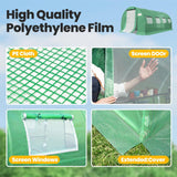 KING BIRD Premium 20x10x6.6FT Large Walk-in Greenhouse for Outdoors, Heavy Duty Galvanized Steel Frame, Green