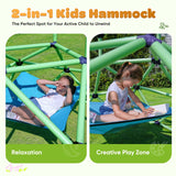 Zupapa Monkey Bars Climbing Dome with Hammock - Sturdy & Portable Jungle Gym with Hammock for Kids, Backyard Playset for Toddlers, Active Outdoor Fun for Kids, Lightweight & Easy Assembly