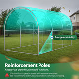 Quictent Premium Greenhouse for Outdoors, 10x7x7 FT Portable Walk-in Heavy Duty Frame Large Garden Plant Hot Outside Hoop House, 6 Ventilated Screen Window and Zipper Screen Door, Green