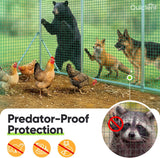 Quictent 3.3 x 25 FT Hardware Cloth for Chicken Coop, 1 inch 20 Gauge Dark Green Vinyl Coated Chicken Wire Mesh, Predator Proof Chicken Fence, Garden Netting