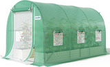 Quictent Premium Greenhouse for Outdoors, 10x7x7 FT Portable Walk-in Heavy Duty Frame Large Garden Plant Hot Outside Hoop House, 6 Ventilated Screen Window and Zipper Screen Door, Green