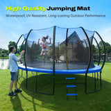 ORCC Kids Trampoline, 1200LBS Weight Capacity Outdoor Trampoline 16 15 14 12 10 8FT Yard Trampolines for Kids Adults