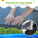 Zupapa 1500LBS Weight Capacity No-Gap Design 15 14FT Trampoline for Kids with Safety Enclosure Net Outdoor Backyards Trampolines with Non-Slip Ladder for Children Adults Family
