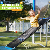 Zupapa 1500LBS Weight Capacity No-Gap Design 16 15 14 12 10FT Trampoline with Safety Enclosure Net and Non-Slip Ladder 10-Year Quality Assurance Perfect for Kids Family Outdoor Backyard Fun