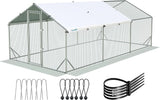 Quictent Large Metal Chicken Coop Run for 20+ Poultry with Side Hardware Cloth, 18x9FT