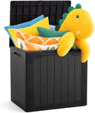 Quictent 28 Gallon Resin Deck Box, Weatherproof Waterproof Outdoor Storage Bench