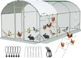 Quictent Essential Series 18x9ft Metal Chicken Coop Run with Climbing Ladder