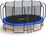 ORCC Oval Trampoline for Kids, 10x16FT Outdoor Trampoline with Safety Net - Recreational Gymnastics Trampolin, 1200LBS Capacity, Heavy-Duty Galvanized Steel Frame Yard Trampolines