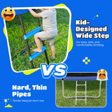 ORCC Trampoline 8FT 10FT 12FT 14FT, Outdoor Tramp with Enclosure Net, 410LBS Yard Trampoline for Kids - Recreational Anti-Rust Trampolin for Kids and Adults with Ladder