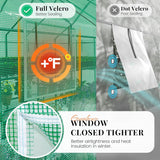 KING BIRD Premium Greenhouse for Outdoors, 84x56x77 in Walk-in Hot House with Thickened Cover, Reinforced Frame, Screen Windows & Mesh Door, 3 Tiers 20 Shelves for Outside Garden Seedlings