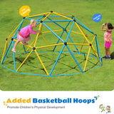Zupapa Climbing Dome with Hammock, Supports up to 1000lbs Jungle Gym,10FT Dome Climber with Hammock for Kids 3 to 10 Outdoor Play Equipment Blue