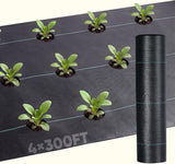 KING BIRD 3FTx50FT Weed Barrier Landscape Fabric, 3.2oz Heavy Duty Woven Ground Cover Geotextile Fabric for Flower Garden Bed, Driveway, Pathway, Gravel & Yard Weed Control Mat