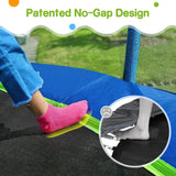 Zupapa No-Gap Design 16 15 14FT Trampoline With Basketball Hoops for Kids with Safety Enclosure Net 425LBS Weight Capacity Outdoor Backyards Trampolines