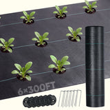 KING BIRD 3FTx50FT Weed Barrier Landscape Fabric, 3.2oz Heavy Duty Woven Ground Cover Geotextile Fabric for Flower Garden Bed, Driveway, Pathway, Gravel & Yard Weed Control Mat