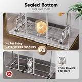 HOKEEPER Clothes Rack with Cover Clothing Racks for Hanging Clothes Heavy Duty Garment Rack, Adjustable Coat Rack with Lockable Wheels, Portable Closet for Bedroom, Living Room Laundry, Balcony