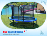 Kids Trampoline 7 x 10 FT Oval Outdoor Trampoline | Outdoor Oval Trampoline with Safety Net - Recreational Gymnastics Yard Trampolines for Kids, 1200LBS Capacity