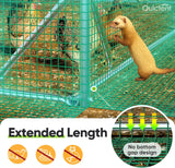 Quictent 12x9x6.6ft Metal Chicken Coop Run with Perch & Swing, Elite Series Large Walk-in Outdoor Poultry Cage Heavy Duty Predator Proof Hen Duck Rabbit Farm Pen House, Waterproof Anti-UV Cover