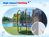 Kids Trampoline 7 x 10 FT Oval Outdoor Trampoline | Outdoor Oval Trampoline with Safety Net - Recreational Gymnastics Yard Trampolines for Kids, 1200LBS Capacity