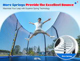 ORCC Oval Trampoline for Kids, 10x16FT Outdoor Trampoline with Safety Net - Recreational Gymnastics Trampolin, 1200LBS Capacity, Heavy-Duty Galvanized Steel Frame Yard Trampolines