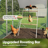 Quictent Essential Series 6.6x9x6.6ft Metal Chicken Coop Run with Climbing Ladder, Walk-in Outdoor Poultry Cage with PVC Coated Chicken Wire, Hen Duck Rabbit Farm House, Waterproof Anti-UV Cover