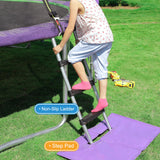 Zupapa 1500LBS Weight Capacity No-Gap Design 16 15 14 12FT Trampoline for Kids with Safety Enclosure Net Outdoor Backyards Trampolines with Non-Slip Ladder for Children Adults Family