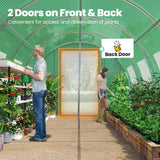 KING BIRD Premium 25x10x6.6FT Large Walk-in Greenhouse for Outdoors, Heavy Duty Galvanized Steel Frame, Green