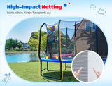 ORCC Oval Trampoline for Kids, 10x16FT Outdoor Trampoline with Safety Net - Recreational Gymnastics Trampolin, 1200LBS Capacity, Heavy-Duty Galvanized Steel Frame Yard Trampolines