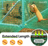 Quictent 18x9x6.6ft Metal Chicken Coop Run with 2 Set Perch & Swing, Elite Series Large Walk-in Outdoor Poultry Cage Heavy Duty Predator Proof Hen Duck Rabbit Farm Pen House, Waterproof Anti-UV Cover