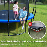 ORCC Kids Trampoline with 8-12 Added Stabilizer Bars | 1300LBS Weight Capacity 16 14FT Outdoor Yard Trampolines for Kids Adults