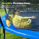 ORCC Kids Trampoline with 8-12 Added Stabilizer Bars | 1300LBS Weight Capacity 16 14FT Outdoor Yard Trampolines for Kids Adults