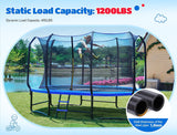 Kids Trampoline 7 x 10 FT Oval Outdoor Trampoline | Outdoor Oval Trampoline with Safety Net - Recreational Gymnastics Yard Trampolines for Kids, 1200LBS Capacity