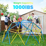 Zupapa 9FT Experience Ultimate Fun with the Upgraded Decagonal Geo Dome Climber Playset and Easy Assembly Play Equipment for Kids, Blue