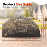 Quictent Motorcycle Garage Pod Shelter Hard Shell with Code Lock&Carry Bag,Black