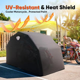 Quictent Motorcycle Garage Pod Shelter Hard Shell with Code Lock&Carry Bag,Black
