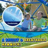 Zupapa 10FT Climbing Dome with Hammock, Supports up to 1200lbs Jungle Gym, Dome Climber for Kids 3 to 10, Yellow&Blue