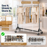 HOKEEPER Z Rack for Clothes with Cover Load 500 LBS with Display Arms