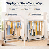 HOKEEPER Z Rack for Clothes with Cover Load 500 LBS with Display Arms