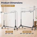HOKEEPER Z Rack for Clothes with Cover Load 500 LBS with Display Arms