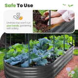 KING BIRD Raised Garden Bed with Cover Galvanized Oval Planter Garden Box Outdoor for Gardening, Flowers, Vegetables 47.2x35.4x11.8inchs