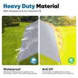 Quictent 10x15 ft Heavy Duty Car Canopy Galvanized Frame Carport Outdoor Shelter, Gray