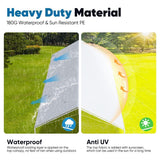 Quictent 10x20 ft Heavy Duty Car Canopy Galvanized Frame Carport Outdoor Shelter, Gray