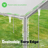 Quictent 10x20 ft Heavy Duty Car Canopy Galvanized Frame Carport Outdoor Shelter, Gray